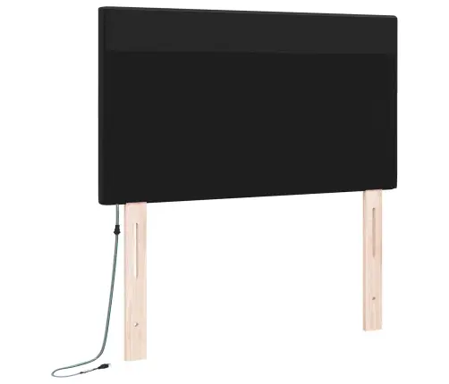 Gultas Galvgalis Vienkāršs Dizains Melns 100 Cm Mākslīgā Āda Vidaxl