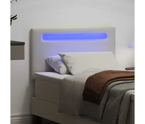 Galvgaļa Vienkārša Dizaina Tīri Balts 100 Cm Mākslīgā Āda Vidaxl