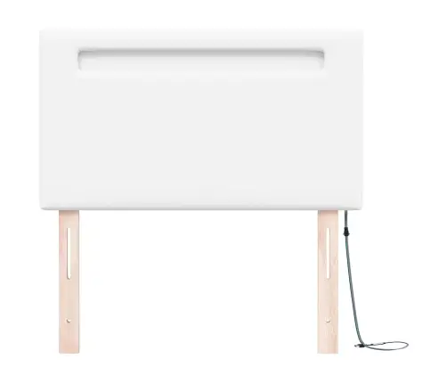 Galvgaļa Vienkārša Dizaina Tīri Balts 100 Cm Mākslīgā Āda Vidaxl