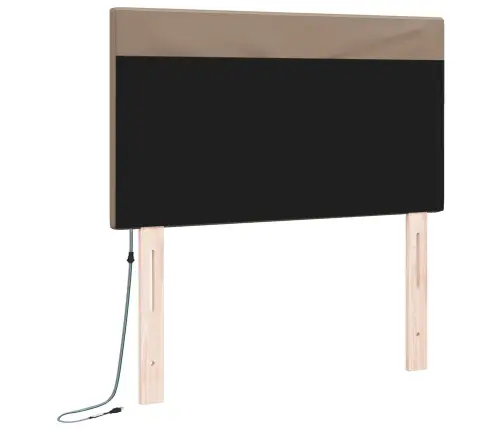 Gultas Galvgaļi Vienkāršs Dizains Kafijas Krāsā 100 Cm Meli Āda Vidaxl