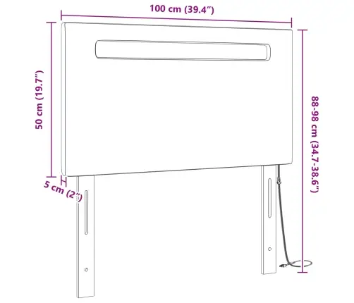 Gultas Galvgaļi Vienkāršs Dizains Kafijas Krāsā 100 Cm Meli Āda Vidaxl