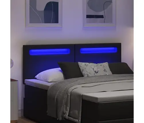 Gultas Galvgaļi Vienkāršs Dizains Melns 140 Cm Mākslīgā Āda Vidaxl