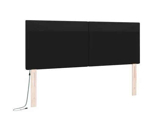 Gultas Galvgaļi Vienkāršs Dizains Melns 140 Cm Mākslīgā Āda Vidaxl