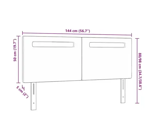 Gultas Galvgalis Vienkāršs Dizains Kafijas Krāsā 140 Cm Mākslīgā Āda Vidaxl