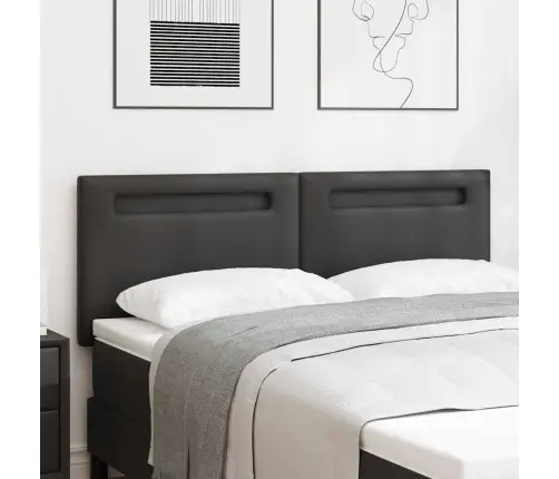 Gultas Galvgalis Vienkāršs Dizains Melns 160 Cm Mākslīgā Āda Vidaxl