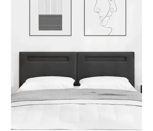 Gultas Galvgalis Vienkāršs Dizains Melns 160 Cm Mākslīgā Āda Vidaxl