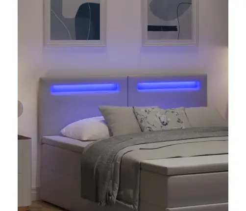 Gultas Galvgaļa Vienkāršs Dizains Tīri Balts 160 Cm Mākslīgā Āda Vidaxl