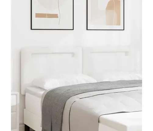 Gultas Galvgaļa Vienkāršs Dizains Tīri Balts 160 Cm Mākslīgā Āda Vidaxl