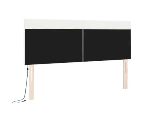 Gultas Galvgaļa Vienkāršs Dizains Tīri Balts 160 Cm Mākslīgā Āda Vidaxl