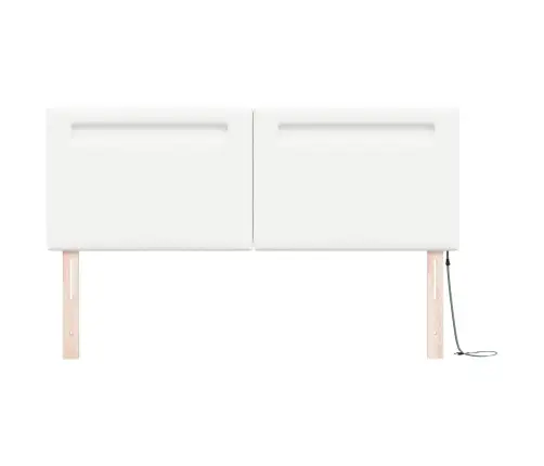 Gultas Galvgaļa Vienkāršs Dizains Tīri Balts 160 Cm Mākslīgā Āda Vidaxl