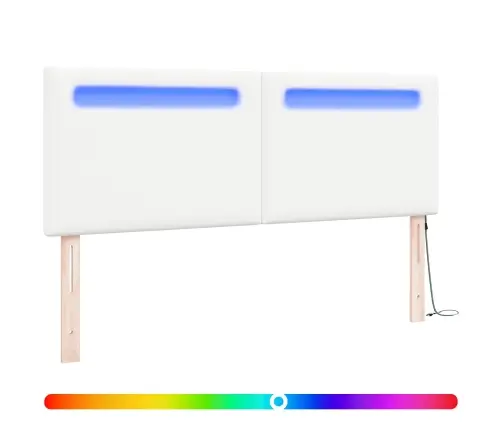 Gultas Galvgaļa Vienkāršs Dizains Tīri Balts 160 Cm Mākslīgā Āda Vidaxl