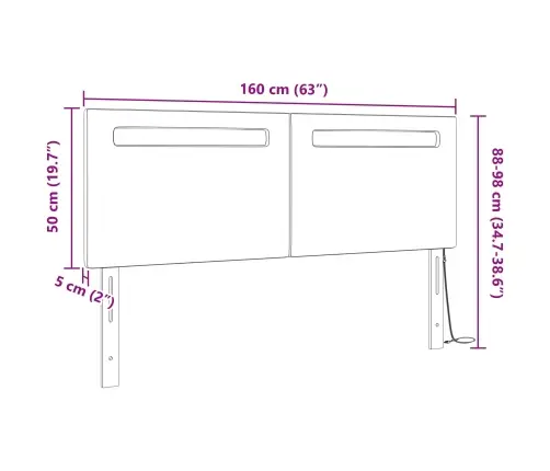 Gultas Galvgaļa Vienkāršs Dizains Tīri Balts 160 Cm Mākslīgā Āda Vidaxl
