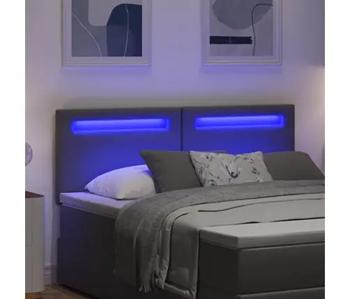 Gultas Galvgalis Vienkāršs Dizains Pelēks 160 Cm Mākslīgā Āda Vidaxl