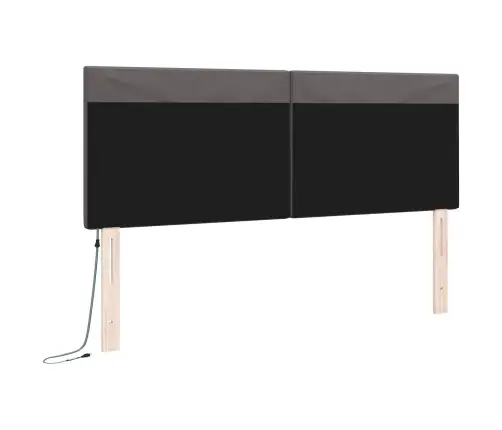 Gultas Galvgalis Vienkāršs Dizains Pelēks 160 Cm Mākslīgā Āda Vidaxl