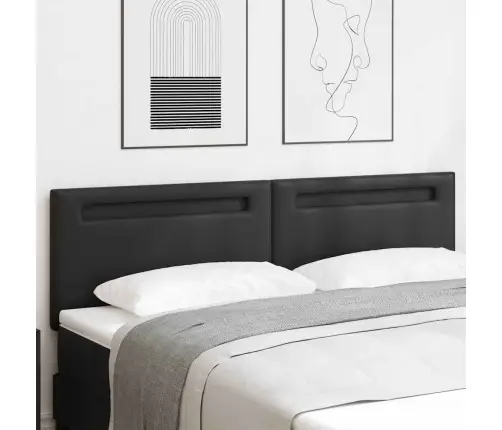 Gultas Galvgalis Vienkāršs Dizains Melns 180 Cm Mākslīgā Āda Vidaxl