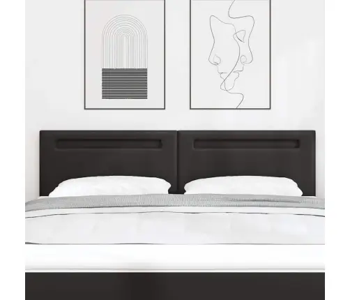 Gultas Galvgalis Vienkāršs Dizains Melns 180 Cm Mākslīgā Āda Vidaxl