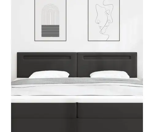 Galvgaļi Vienkāršs Dizains Melns 200 Cm Mākslīgā Āda Vidaxl