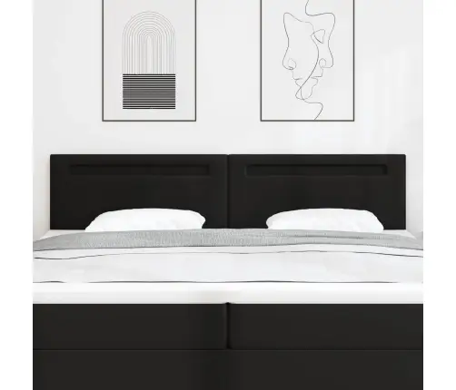 Galvgaļi Vienkāršs Dizains Melns 200 Cm Mākslīgā Āda Vidaxl