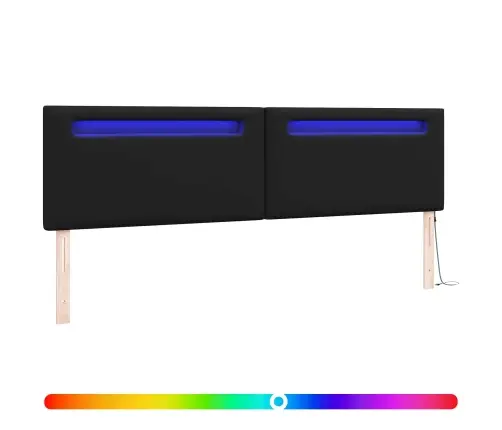 Galvgaļi Vienkāršs Dizains Melns 200 Cm Mākslīgā Āda Vidaxl