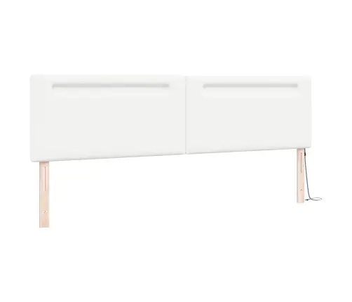 Gultas Galvgalis Vienkāršs Dizains Tīri Balts 200 Cm Mākslīgā Āda Vidaxl