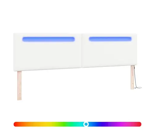 Gultas Galvgalis Vienkāršs Dizains Tīri Balts 200 Cm Mākslīgā Āda Vidaxl