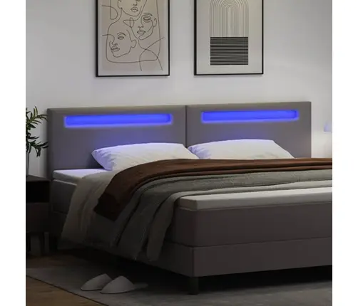 Gultas Galvgalis Vienkāršā Dizaina Pelēks 200 Cm Mākslīgā Āda Vidaxl