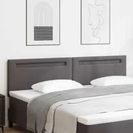 Led Gultas Galva Pelēka 200 Cm Mākslīgā Āda Vidaxl