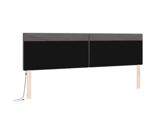 Gultas Galvgalis Vienkāršā Dizaina Pelēks 200 Cm Mākslīgā Āda Vidaxl