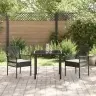 Sodo Kėdė 2 Pcs Juoda 53 X 60 X 85Cm Poliratanas