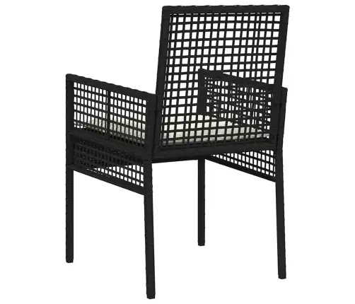 Sodo Kėdė 2 Pcs Juoda 53 X 60 X 85Cm Poliratanas