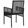 Sodo Kėdė 2 Pcs Juoda 53 X 60 X 85Cm Poliratanas