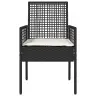 Sodo Kėdė 2 Pcs Juoda 53 X 60 X 85Cm Poliratanas
