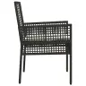 Sodo Kėdė 2 Pcs Juoda 53 X 60 X 85Cm Poliratanas
