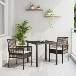 Dārza Krēsls 2 Pcs Brūna 53 X 60 X 85Cm Poliratāns Vidaxl Dārza Krēsls 2 Pcs Brūna 53 X 60 X 85Cm Poliratāns Vidaxl