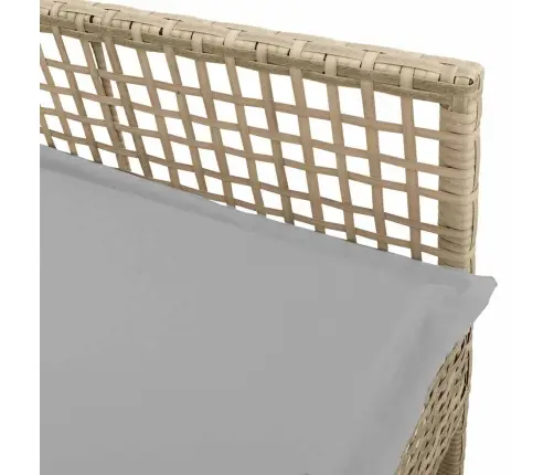 Dārza Krēsli 2 Gab. Ar Spilveniem Bēšs Poliratans Vidaxl