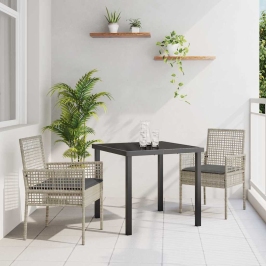 Dārza Krēsls 2 Pcs Gaiši Pelēks 53 X 60 X 85Cm Poliratāns Vidaxl