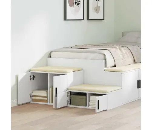 Hoiukapp Valge 127 X 41 X 40 Cm Tehispuit