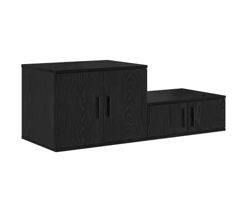 Uzglabāšanas Skapītis Melns 127X41X40 Cm Inženierijas Koks Vidaxl