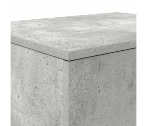 Uzglabāšanas Skapis Betona Pelēks 127X41X40 Cm Inženieru Koks Vidaxl