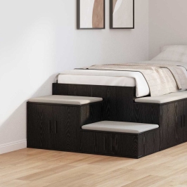 Skapītis Melns Ozols 118 X 41 X 40 Cm Inženierijas Koks Vidaxl