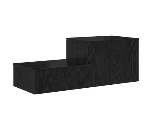 Melns Uzglabāšanas Skapītis 118X41X40 Cm No Inženierijas Koka Vidaxl