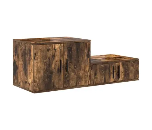 Hoiukapp Suitsutatud Tamm 118 X 41 X 40 Cm Tehispuit Hoiukapp Suitsutatud Tamm 118 X 41 X 40 Cm Tehispuit