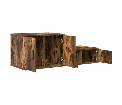 Hoiukapp Suitsutatud Tamm 118 X 41 X 40 Cm Tehispuit Hoiukapp Suitsutatud Tamm 118 X 41 X 40 Cm Tehispuit