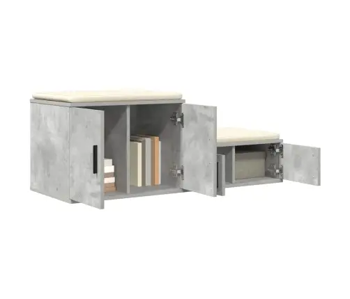 Uzglabāšanas Skapītis Pelēkā Betona Krāsā, 108X41X40 Cm, Inženierijas Koks Vidaxl