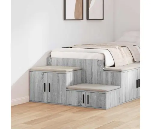 Uzglabāšanas Skapis Pelēks Sonoma 103X41X40 Cm Inženierijas Koks Vidaxl