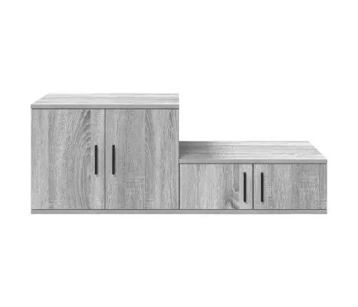 Uzglabāšanas Skapis Pelēks Sonoma 103X41X40 Cm Inženierijas Koks Vidaxl