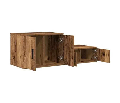 Uzglabāšanas Skapis Vecs Koks 103X41X40 Cm No Inženierētā Koka Vidaxl