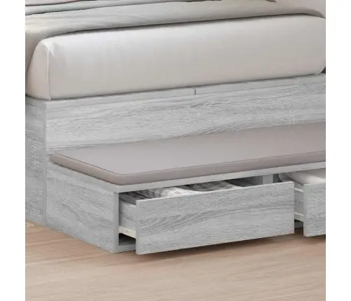 Lovos Stalčiai Pilka Sonoma Ąžuolo 100 X 36.5 X 16.5 Cm