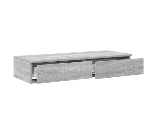 Gultas Atvilktnes Pelēks Sonoma 80X36,5X16,5 Cm Inženierijas Koks Vidaxl