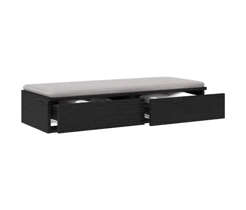Gultas Atvilktnes Melns 90X36,5X16,5 Cm Inženieru Koks Vidaxl